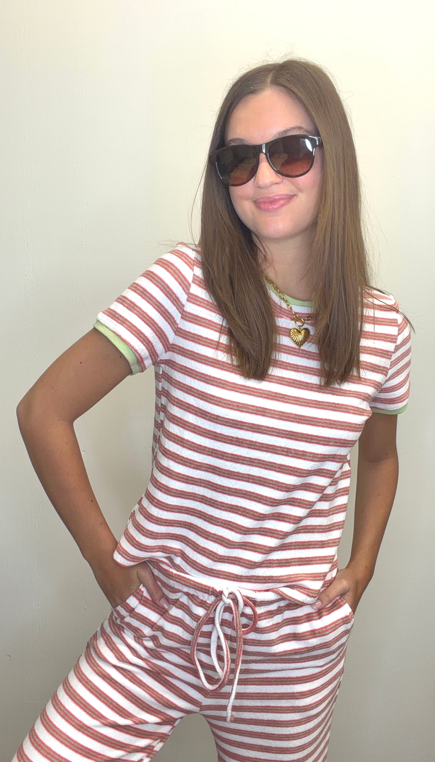 Striped Terry Pants