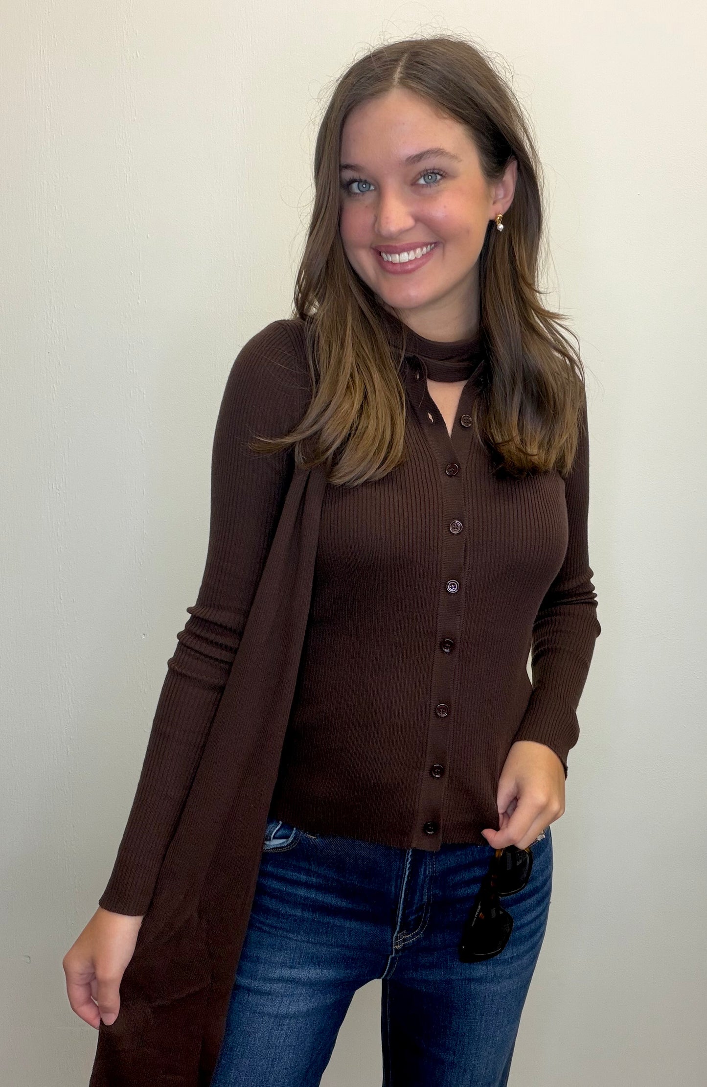 Scarf Cardigan Combo