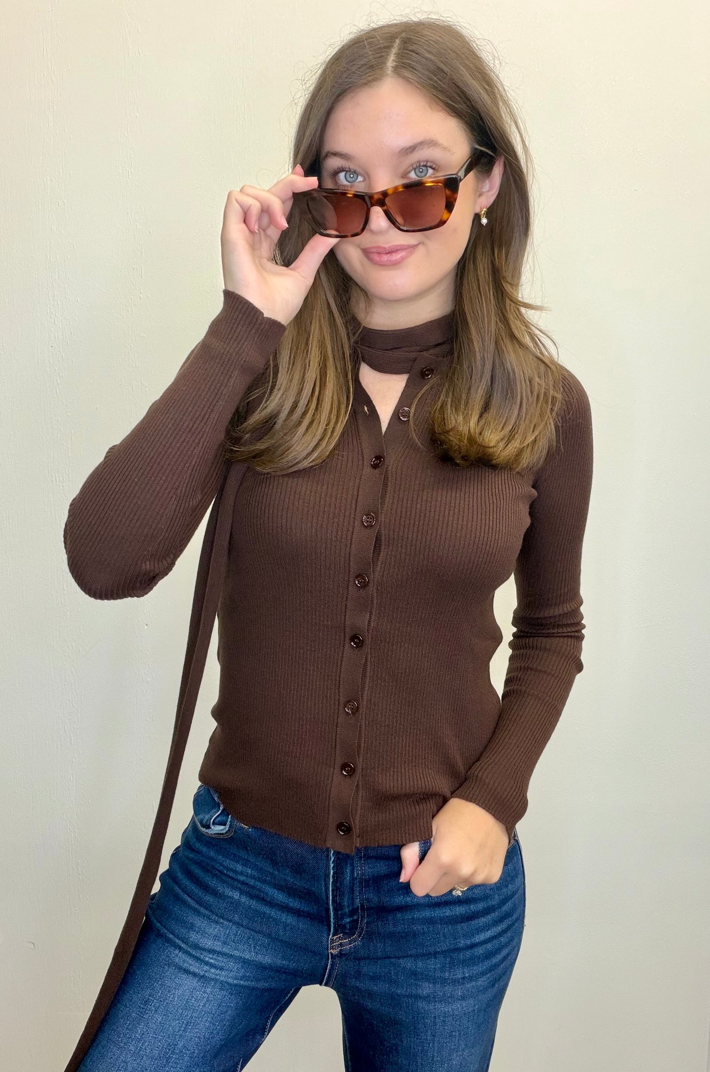 Scarf Cardigan Combo