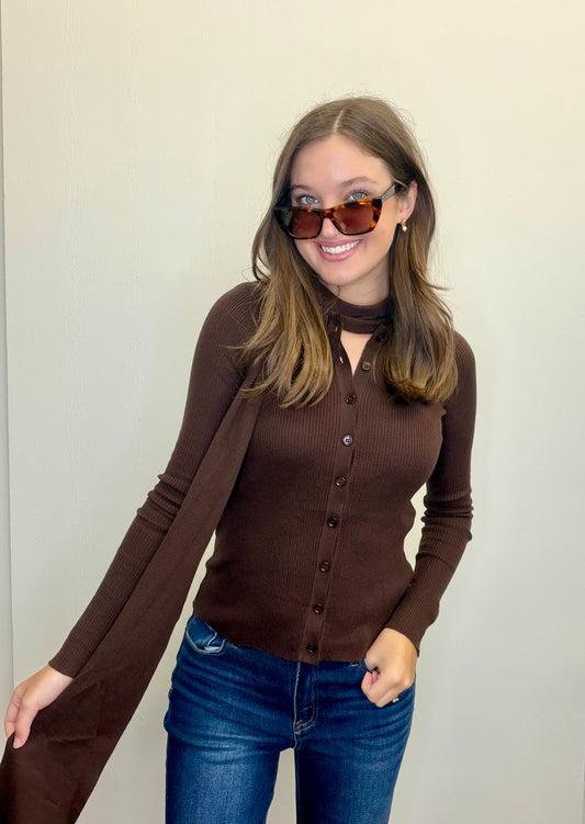 Scarf Cardigan Combo