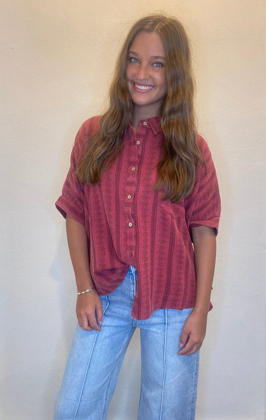 Printed Gauze Shirt