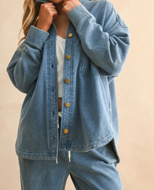 Knitted Shirt Jacket