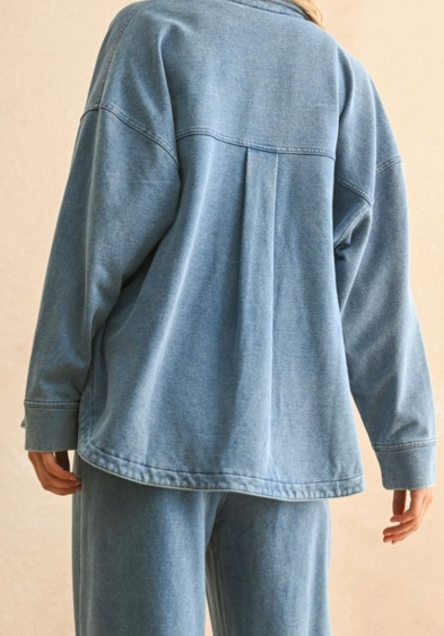 Knitted Shirt Jacket