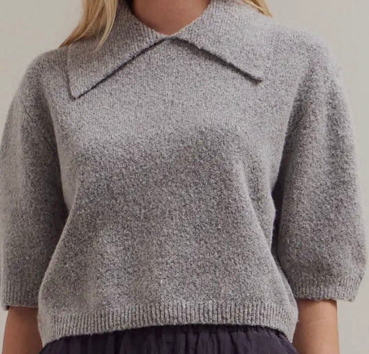 Gray Knit Top
