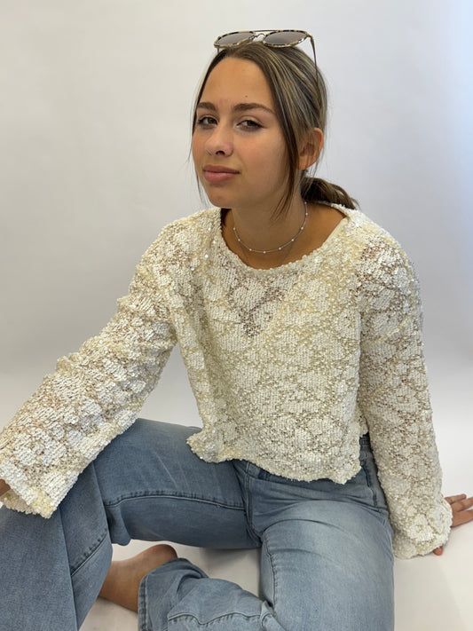 Sequin Knit Top