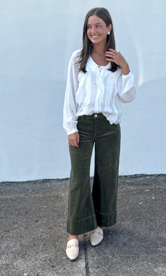 Olive Corduroy Pants