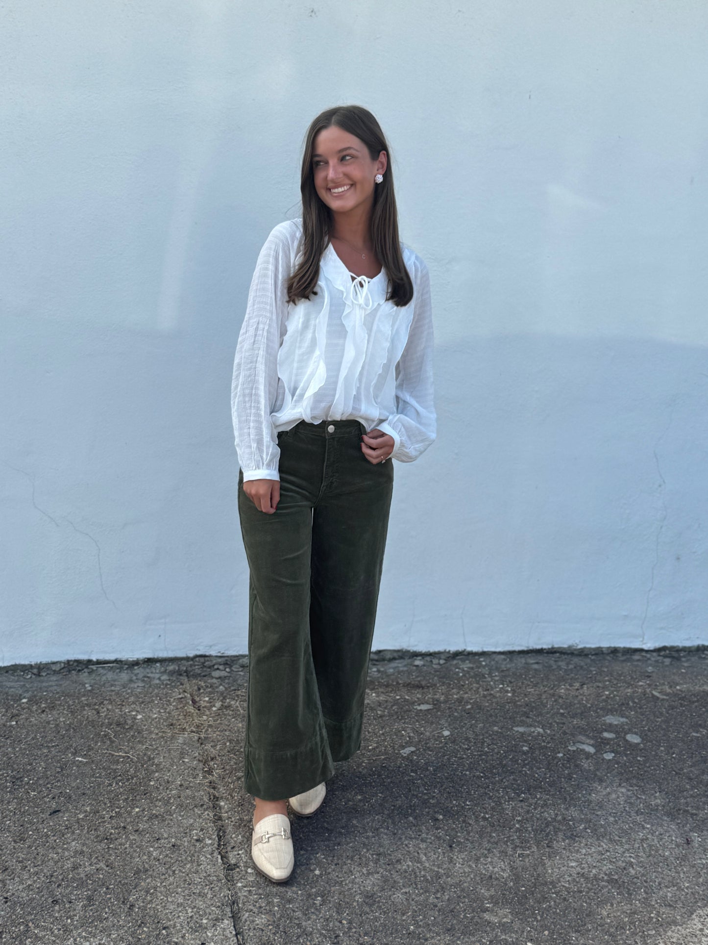 Ruffle Front Blouse