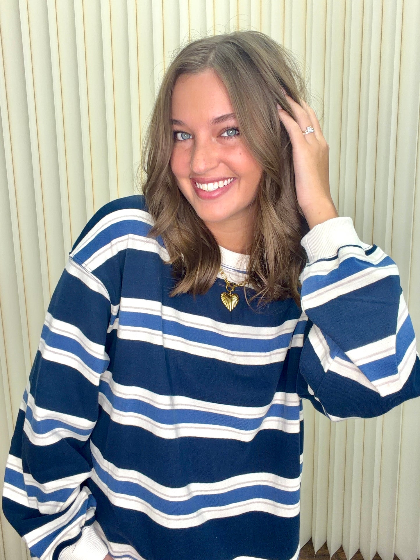 Striped Crew Neck Top