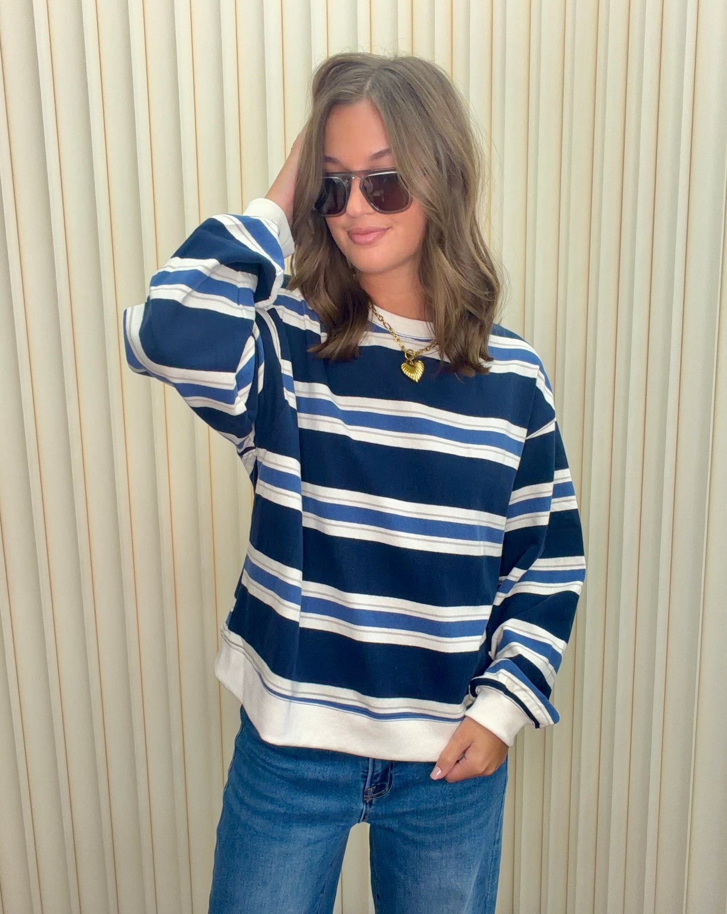 Striped Crew Neck Top