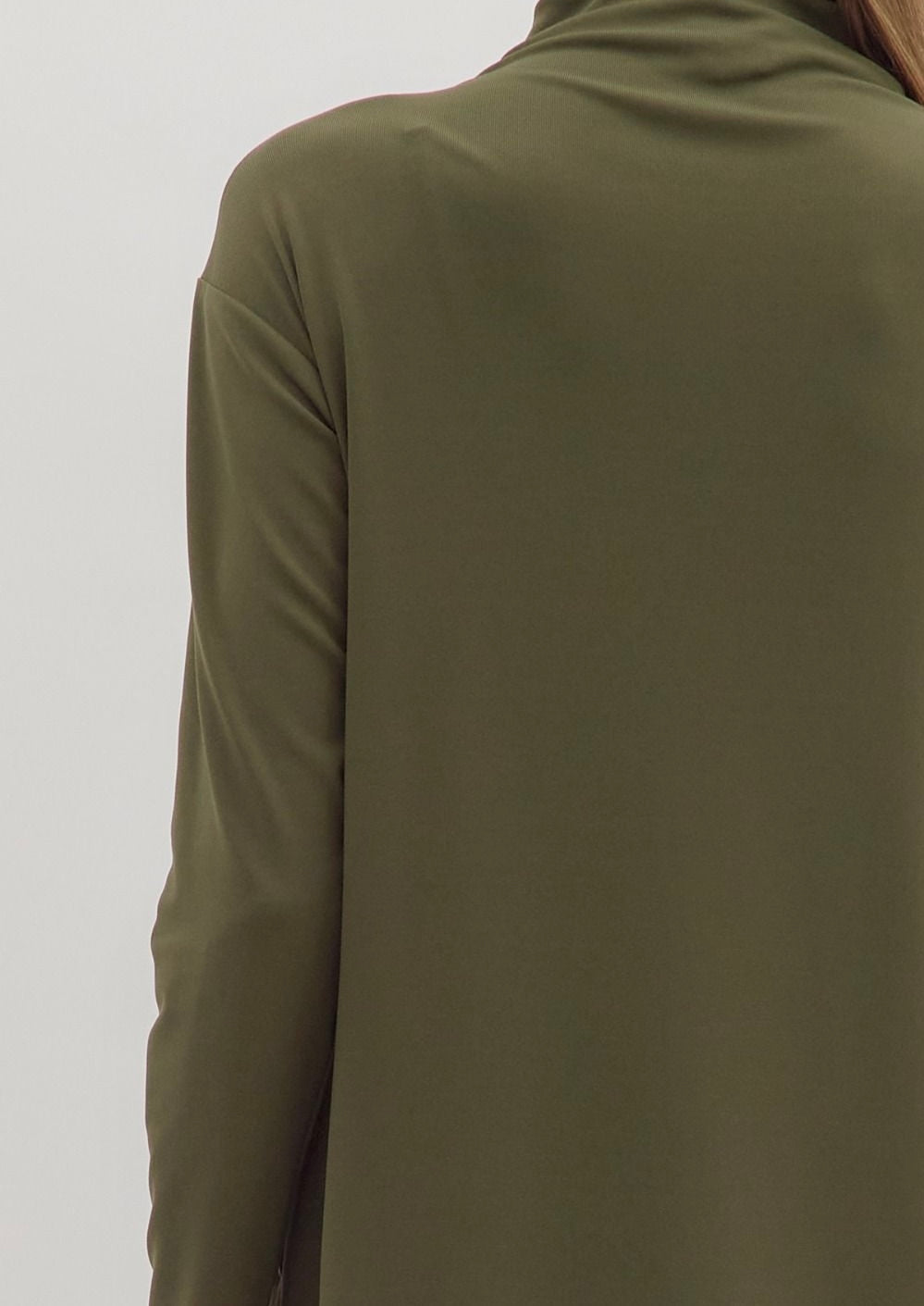 Mock Neck Midi Dress