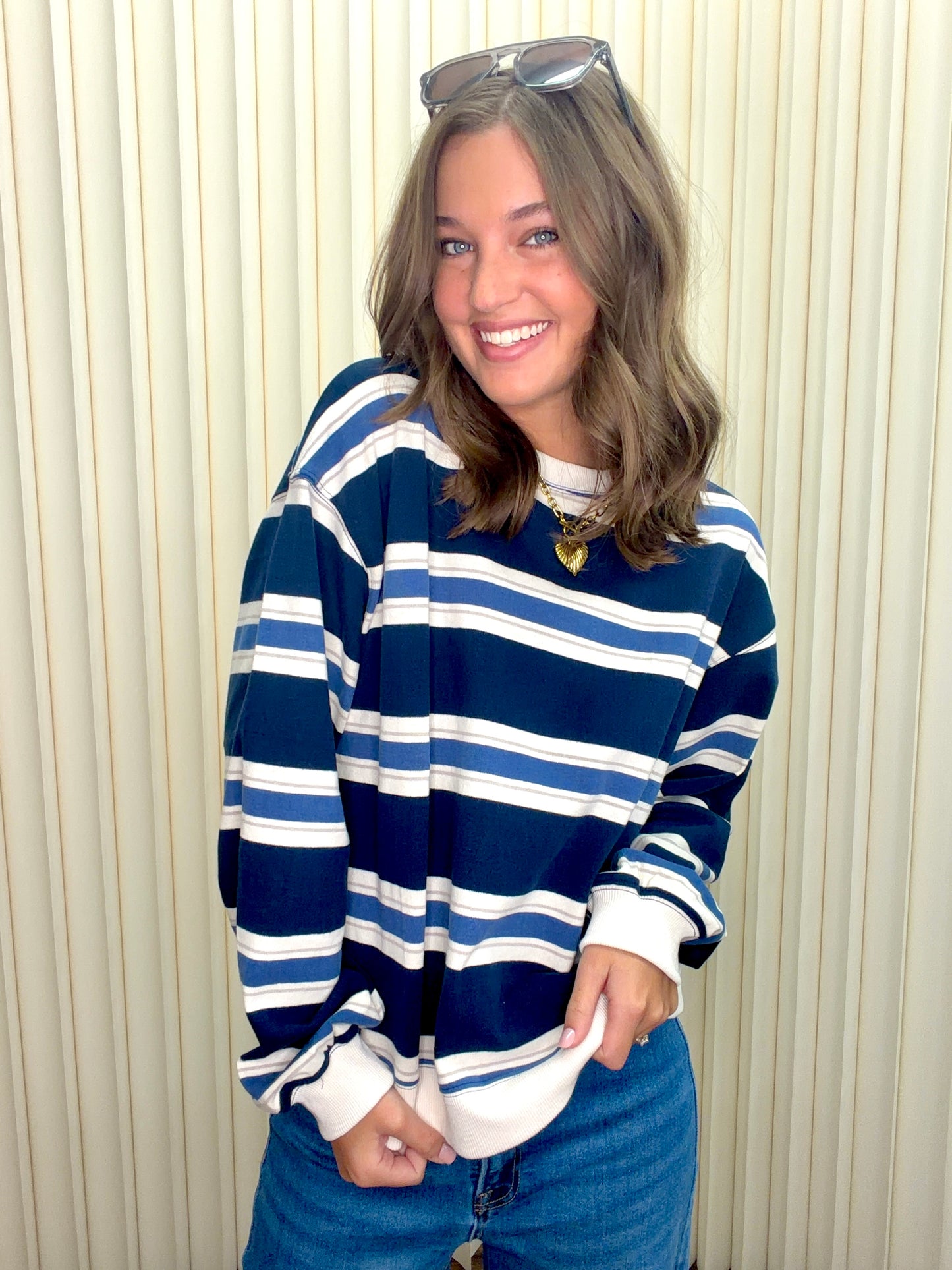 Striped Crew Neck Top