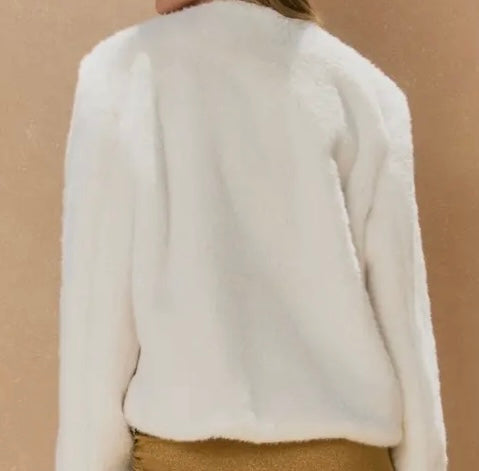 White Faux Fur Jacket