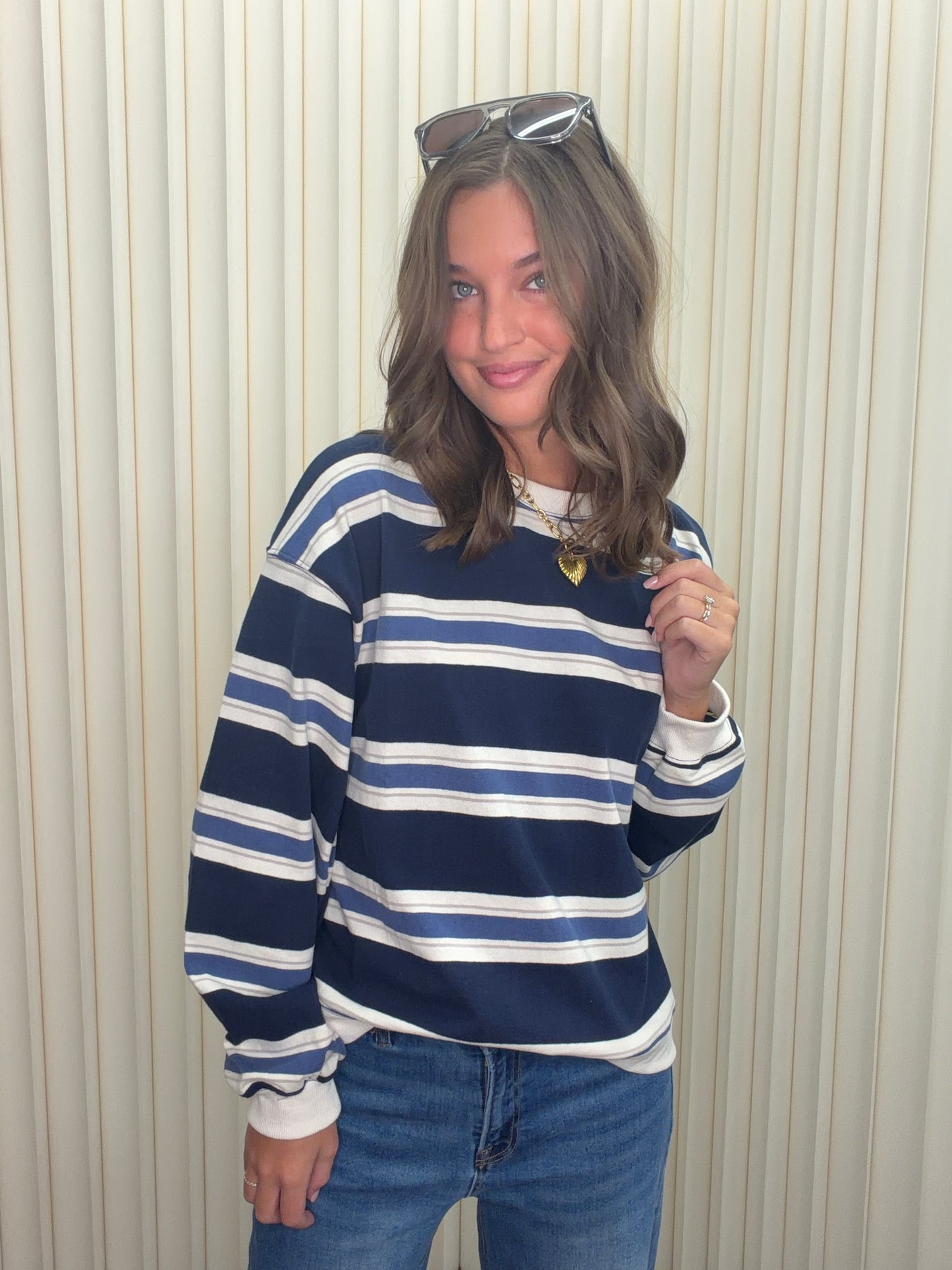 Striped Crew Neck Top