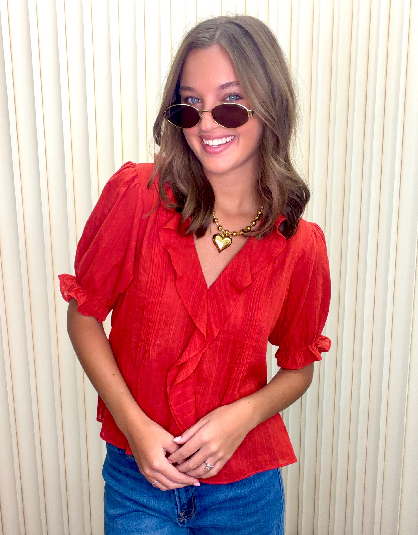 Ruffled Cotton Top