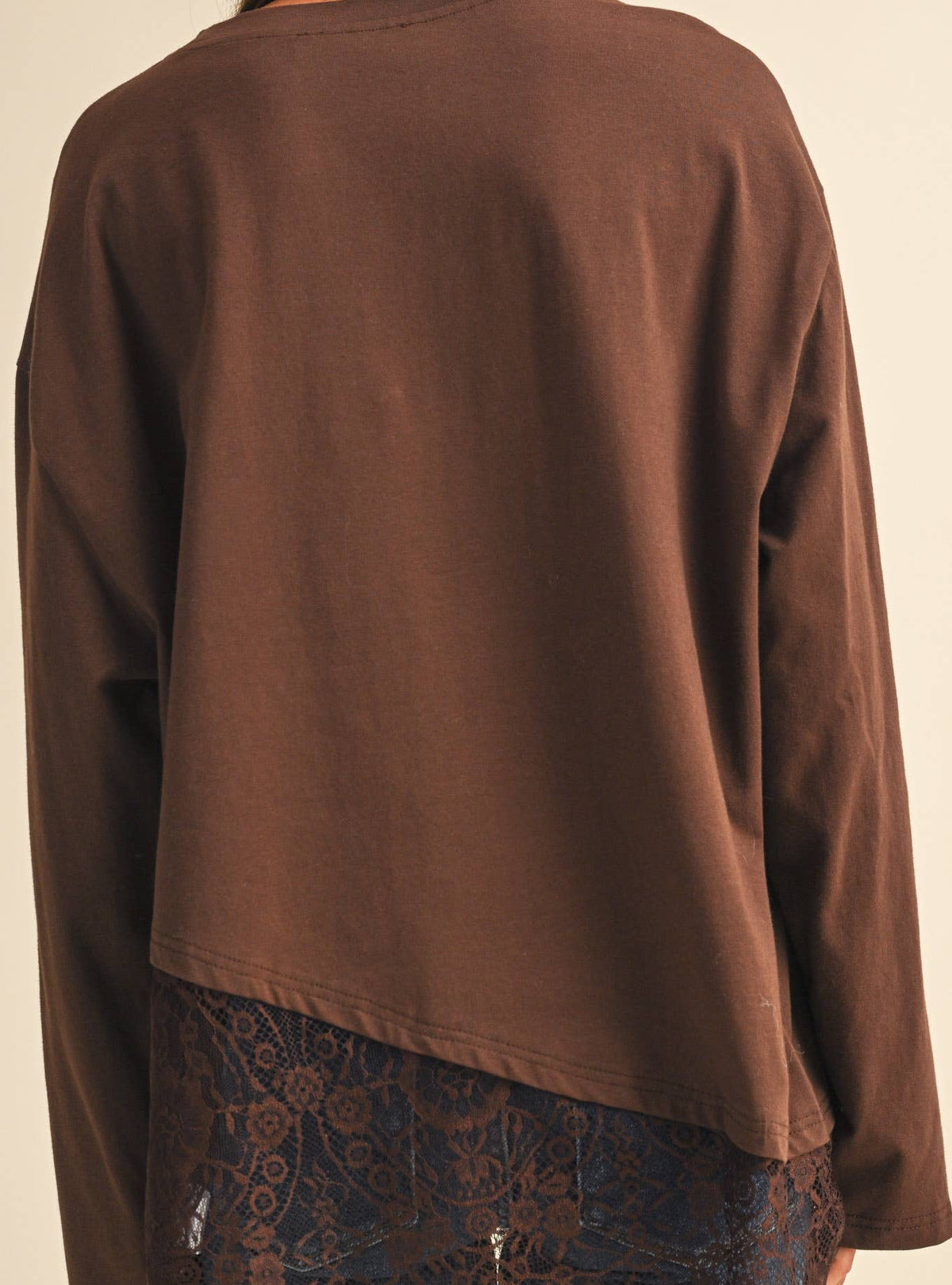 Lace Hem Pullover