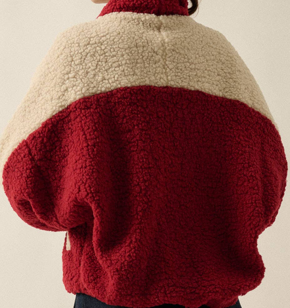 Colorblock Sherpa Jacket