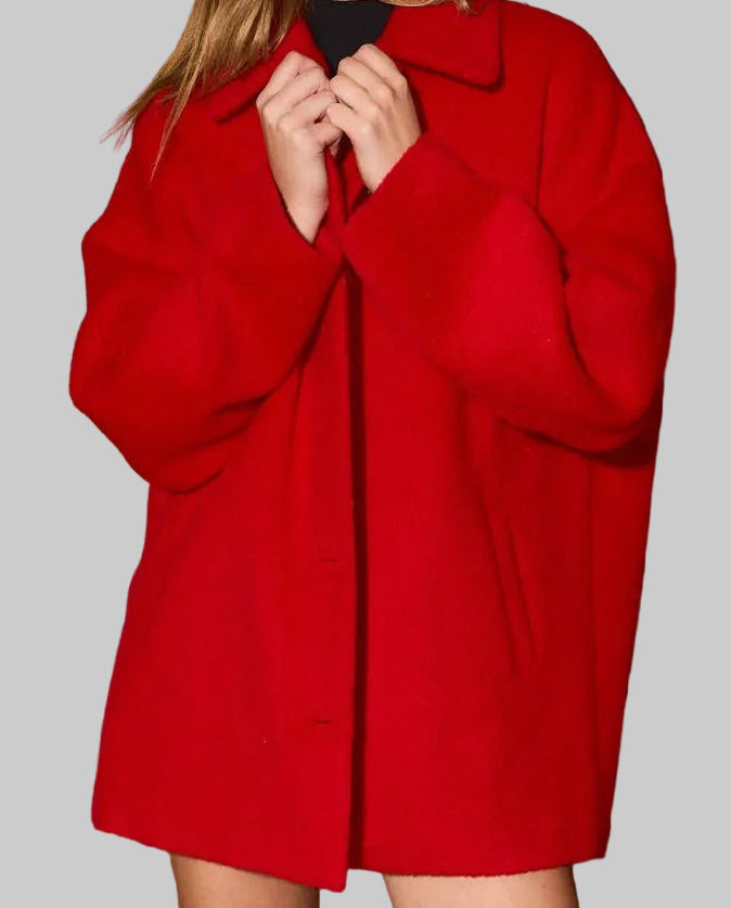 Red Oversized Coat