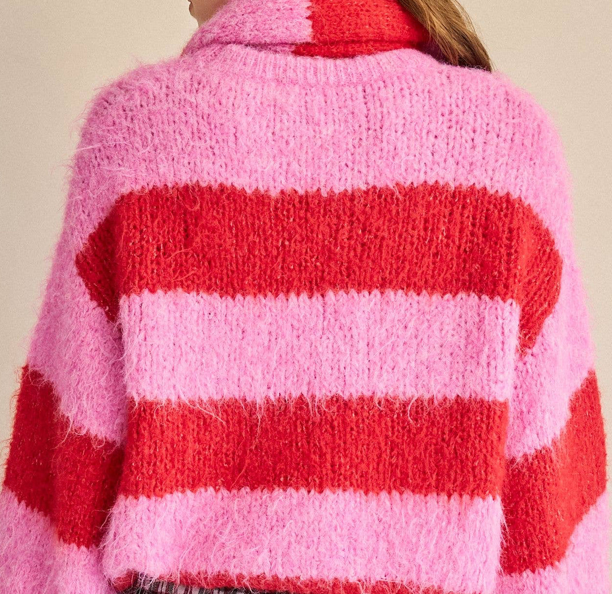 Pink Stripe Sweater Set