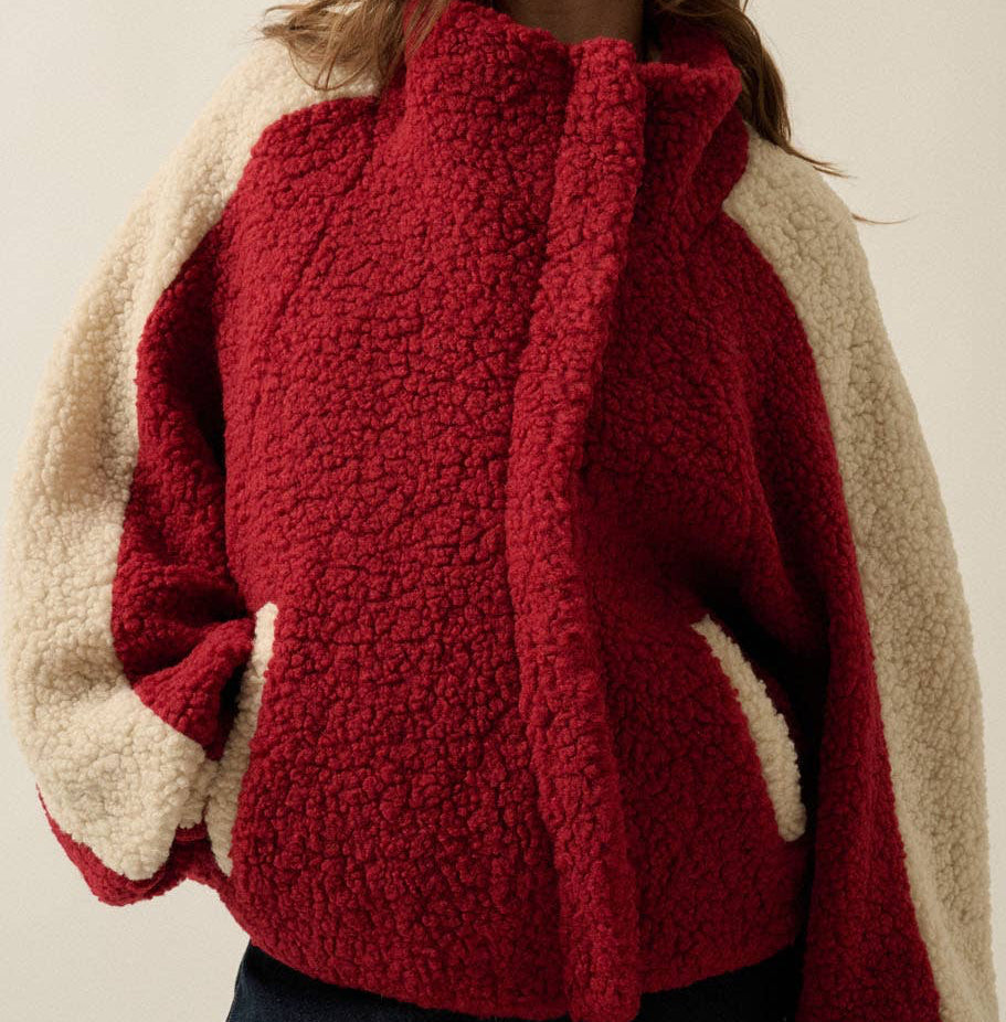 Colorblock Sherpa Jacket
