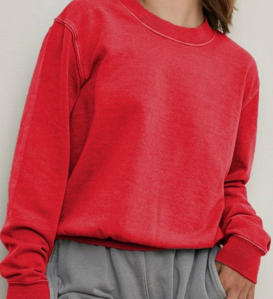 Basic Red Sweatshirt