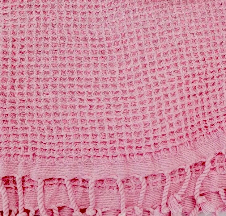 Pink Waffle Beach Towel