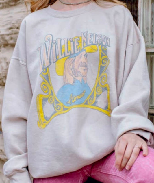 Willie Nelson Thrifted Sweatshirt